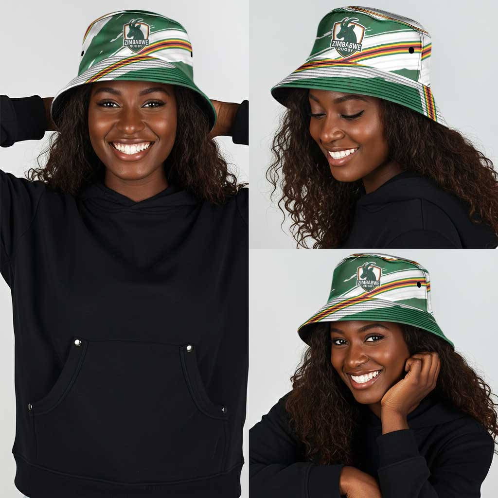 2026 Rugby Nations Series Zimbabwe Bucket Hat Great Sables Zimbabwe