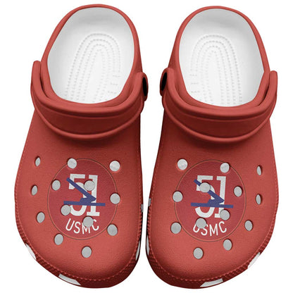 51 USMC Legacy Clogs Shoes Proud Montford Point Marines - African Pride