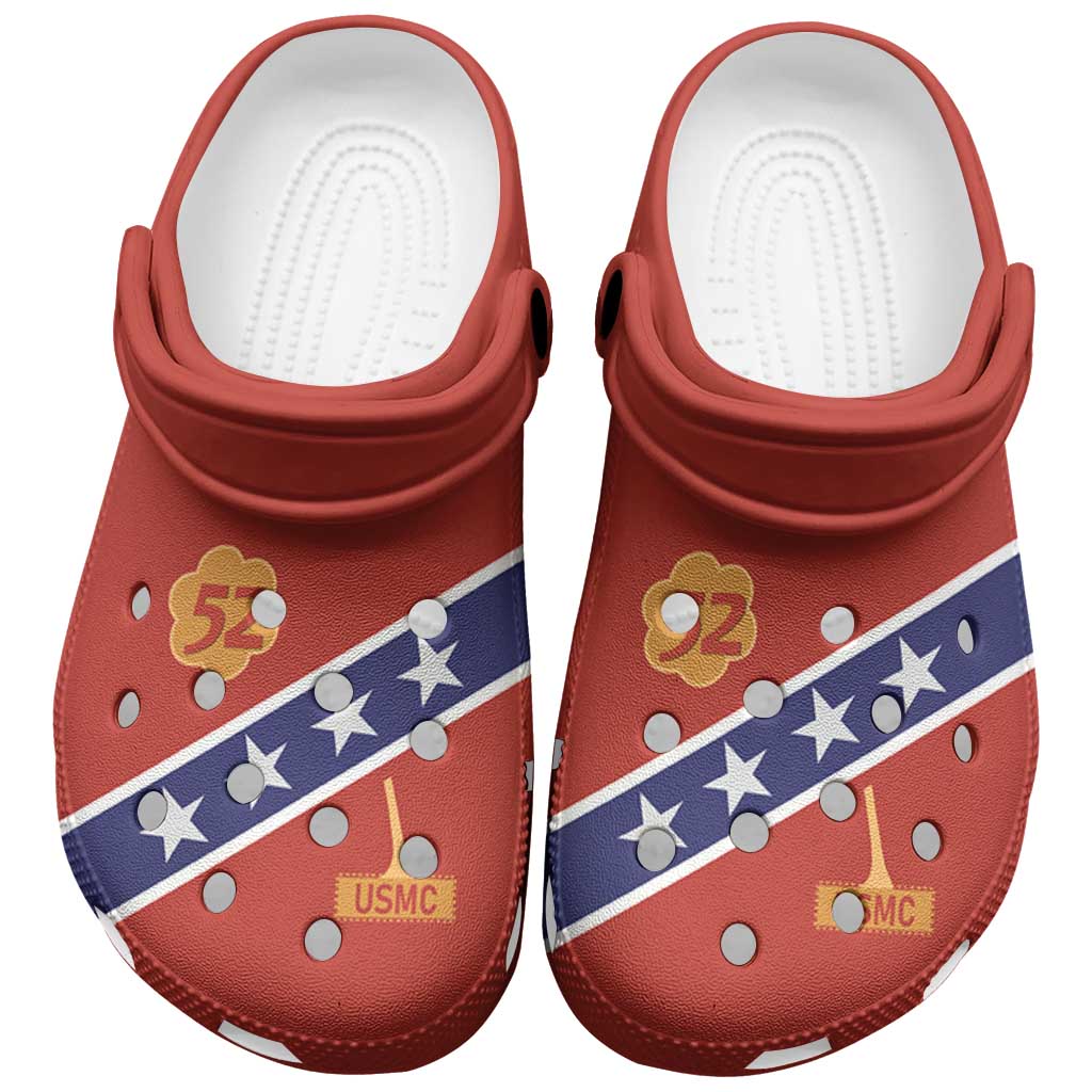52 USMC Legacy Clogs Shoes Proud Montford Point Marines - African Pride