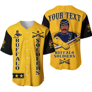 Personalized Buffalo Soldiers Baseball Jersey Motorcycle BSMC Club Ver.01  - African Pride
