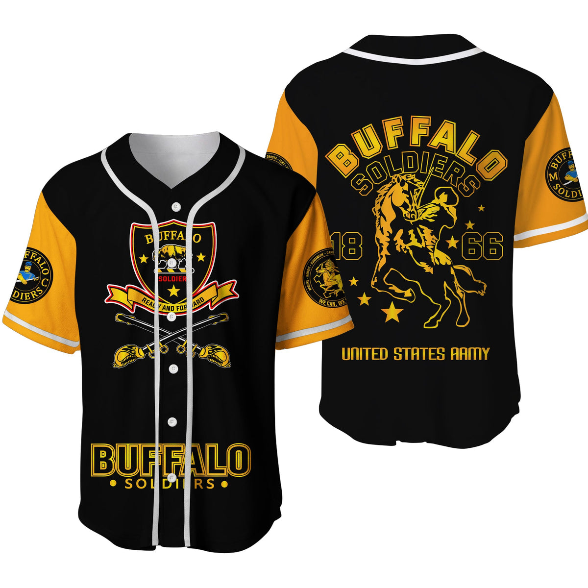 Buffalo Soldiers African American Legend Of The Black Soldiers Baseball Jersey - African Pride