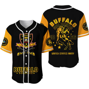 Buffalo Soldiers African American Legend Of The Black Soldiers Baseball Jersey - African Pride