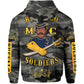 Custom Buffalo Soldiers Hoodie Camouflage Unique  - African Pride