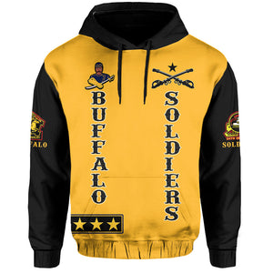 Buffalo Soldiers Hoodie Motorcycle BSMC Club  - African Pride
