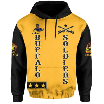 Buffalo Soldiers Hoodie Motorcycle BSMC Club  - African Pride
