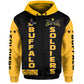 Custom Buffalo Soldiers Hoodie BSMC Club Adore Motorcycle  - African Pride
