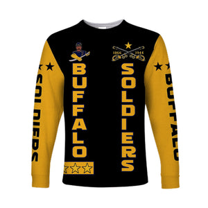 Buffalo Soldiers Long Sleeve Shirt BSMC Club Adore Motorcycle  - African Pride