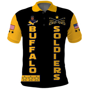 Buffalo Soldiers Polo Shirt BSMC Club Adore Motorcycle  - African Pride