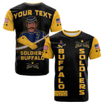 Custom Buffalo Soldiers T Shirt BSMC Club Adore Motorcycle  - African Pride
