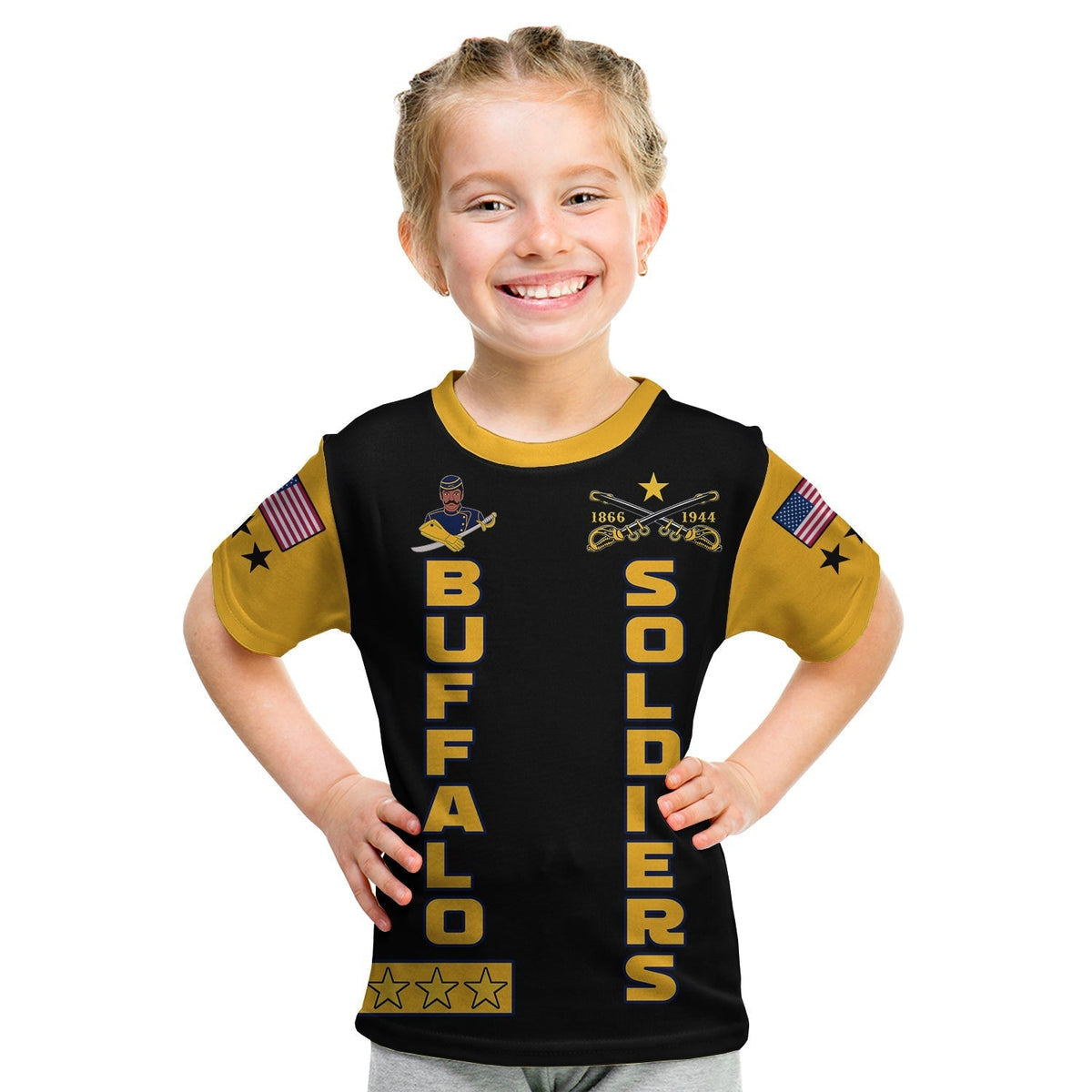 Custom Buffalo Soldiers T Shirt BSMC Club Adore Motorcycle  - African Pride