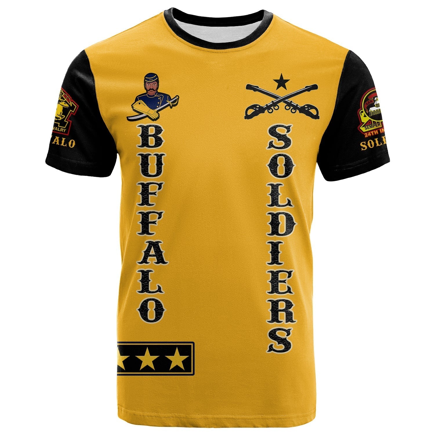 Buffalo Soldiers T Shirt Motorcycle BSMC Club  - African Pride