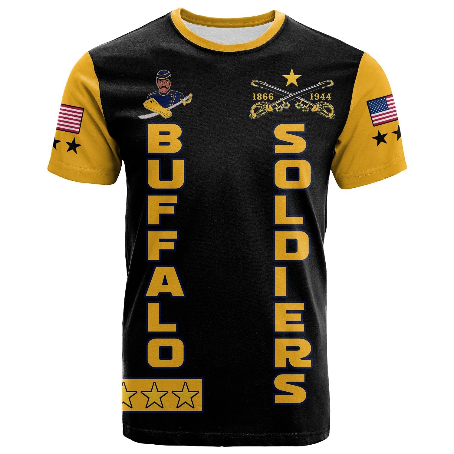 Custom Buffalo Soldiers T Shirt BSMC Club Adore Motorcycle  - African Pride