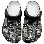 African Adinkra Heritage Pattern Clogs Shoes - African Pride