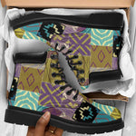 African American Quilt Inspired All Season Boots Cultural Heritage Ethnic Quilt Pattern