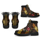 African American Quilt Inspired All Season Boots Ethnic Bohemian Rhombus Patchwork