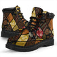African American Quilt Inspired All Season Boots Ethnic Bohemian Rhombus Patchwork