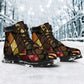 African American Quilt Inspired All Season Boots Ethnic Bohemian Rhombus Patchwork