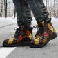 African American Quilt Inspired All Season Boots Ethnic Bohemian Rhombus Patchwork