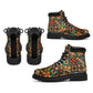 African American Quilt Inspired All Season Boots Freedom Quilt Symbolic Patchwork
