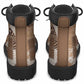 African American Quilt Inspired All Season Boots Wild Animal Skin African Beige Tribal Elements