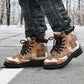 African American Quilt Inspired All Season Boots Wild Animal Skin African Beige Tribal Elements