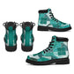 African American Quilt Inspired All Season Boots Wild Animal Skin African Turquoise Tribal Elements