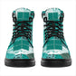 African American Quilt Inspired All Season Boots Wild Animal Skin African Turquoise Tribal Elements