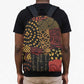 African American Quilt Inspired Backpack Earth Tone African Patchwork Motif