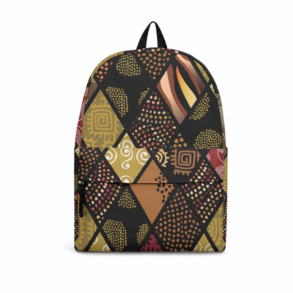African American Quilt Inspired Backpack Ethnic Bohemian Rhombus Patchwork