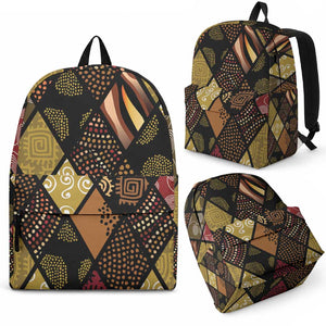 African American Quilt Inspired Backpack Ethnic Bohemian Rhombus Patchwork