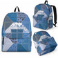 African American Quilt Inspired Backpack Wild Animal Skin African Blue Tribal Elements
