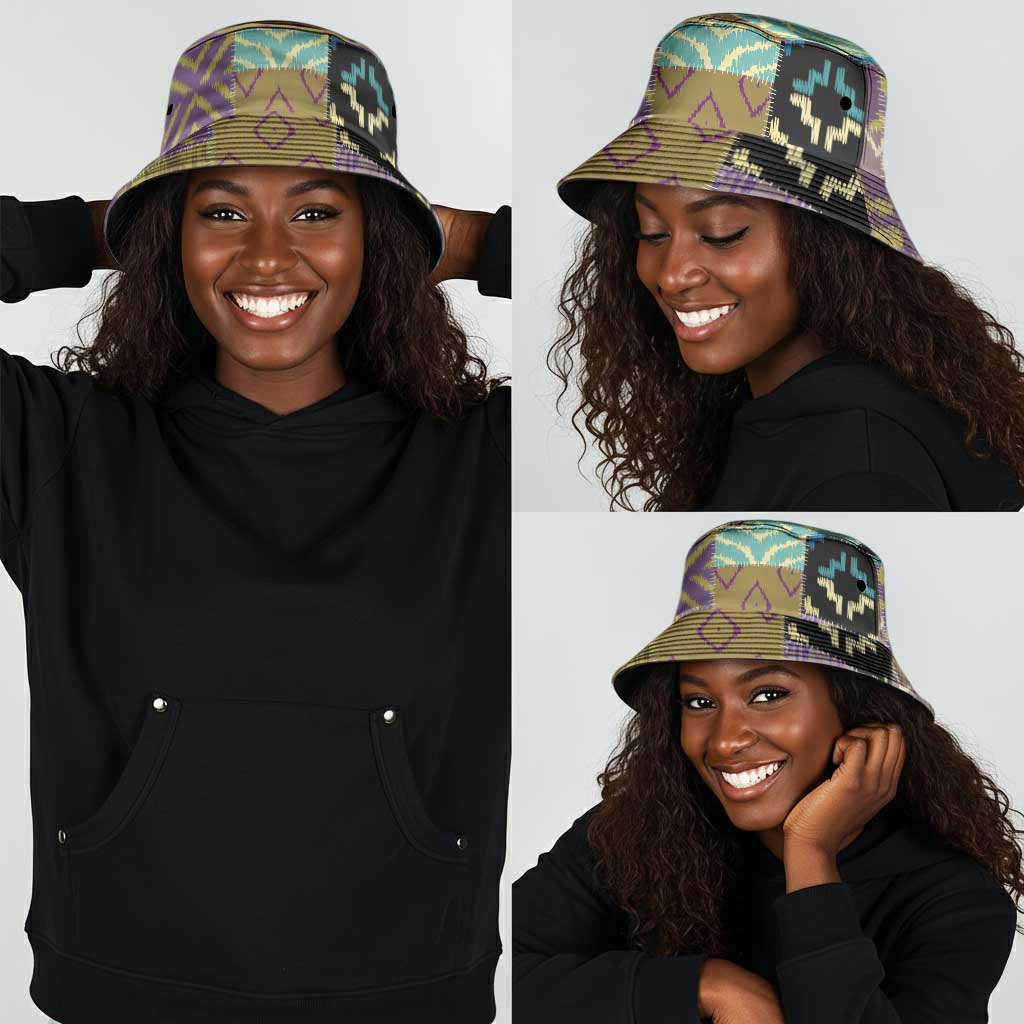 African American Quilt Inspired Bucket Hat Cultural Heritage Ethnic Quilt Pattern