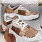 African American Quilt Inspired Chunky Sneakers Wild Animal Skin African Beige Tribal Elements