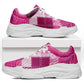 African American Quilt Inspired Chunky Sneakers Wild Animal Skin African Pink Tribal Elements