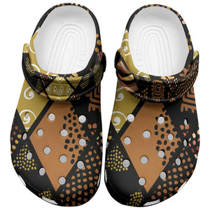 African American Quilt Inspired Clogs Shoes Ethnic Bohemian Rhombus Patchwork