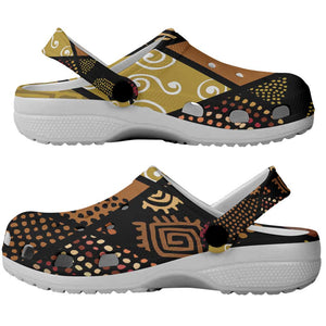 African American Quilt Inspired Clogs Shoes Ethnic Bohemian Rhombus Patchwork