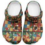 African American Quilt Inspired Clogs Shoes Freedom Quilt Symbolic Patchwork