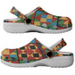 African American Quilt Inspired Clogs Shoes Freedom Quilt Symbolic Patchwork