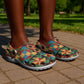 African American Quilt Inspired Clogs Shoes Freedom Quilt Symbolic Patchwork