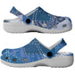 African American Quilt Inspired Clogs Shoes Wild Animal Skin African Blue Tribal Elements