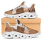 African American Quilt Inspired Clunky Sneakers Wild Animal Skin African Beige Tribal Elements