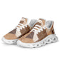 African American Quilt Inspired Clunky Sneakers Wild Animal Skin African Beige Tribal Elements
