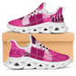 African American Quilt Inspired Clunky Sneakers Wild Animal Skin African Pink Tribal Elements