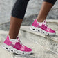 African American Quilt Inspired Clunky Sneakers Wild Animal Skin African Pink Tribal Elements