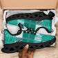 African American Quilt Inspired Clunky Sneakers Wild Animal Skin African Turquoise Tribal Elements