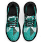 African American Quilt Inspired Clunky Sneakers Wild Animal Skin African Turquoise Tribal Elements