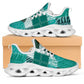 African American Quilt Inspired Clunky Sneakers Wild Animal Skin African Turquoise Tribal Elements