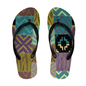 African American Quilt Inspired Flip Flops Cultural Heritage Ethnic Quilt Pattern