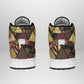 African American Quilt Inspired High Sneakers AJ1 Ethnic Bohemian Rhombus Patchwork