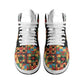 African American Quilt Inspired High Sneakers AJ1 Freedom Quilt Symbolic Patchwork